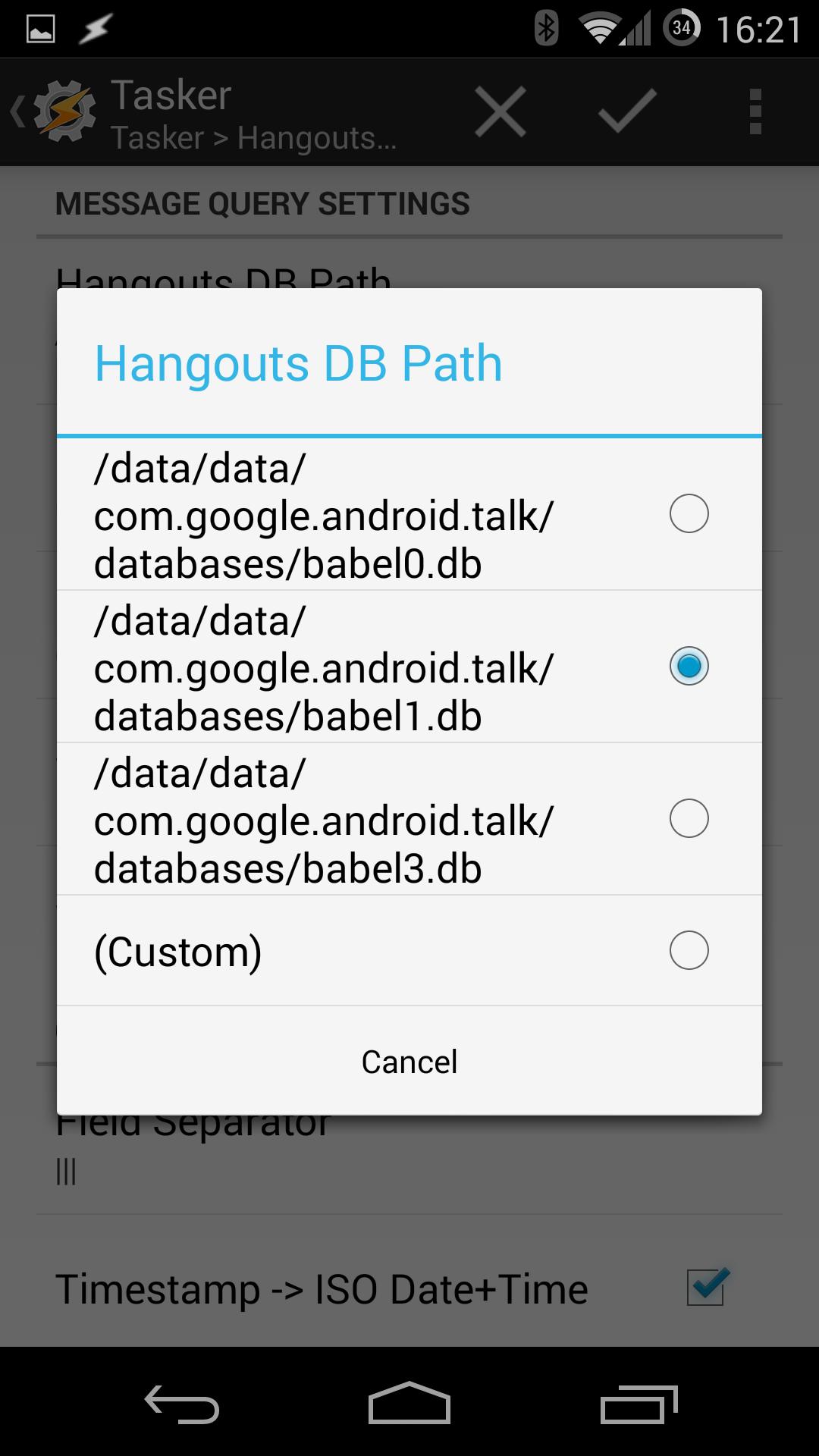 Hangouts Reader for Tasker
