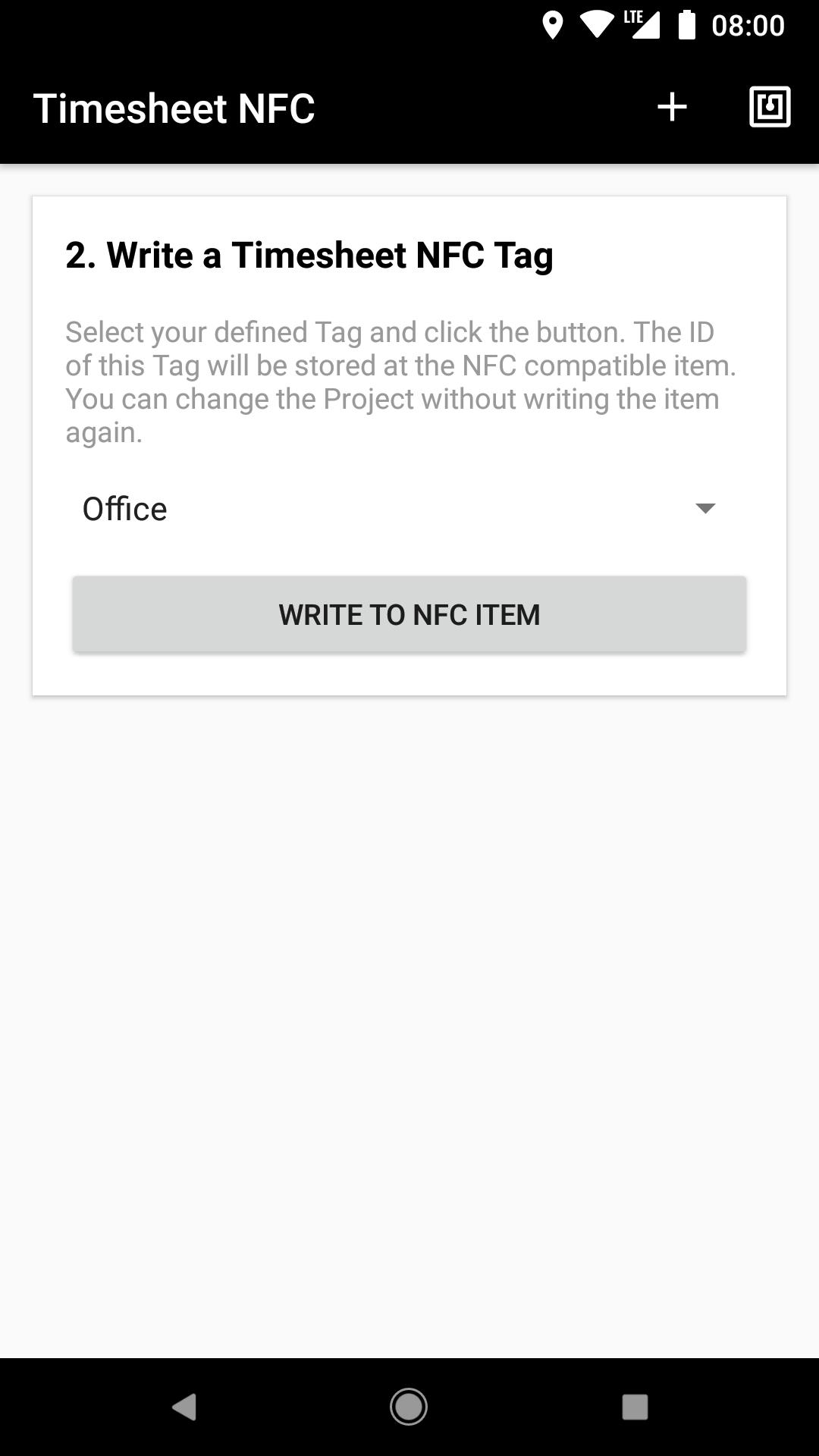 Timesheet NFC Add-On