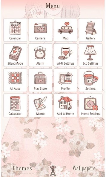 Spring Wallpaper-Floral Lady-