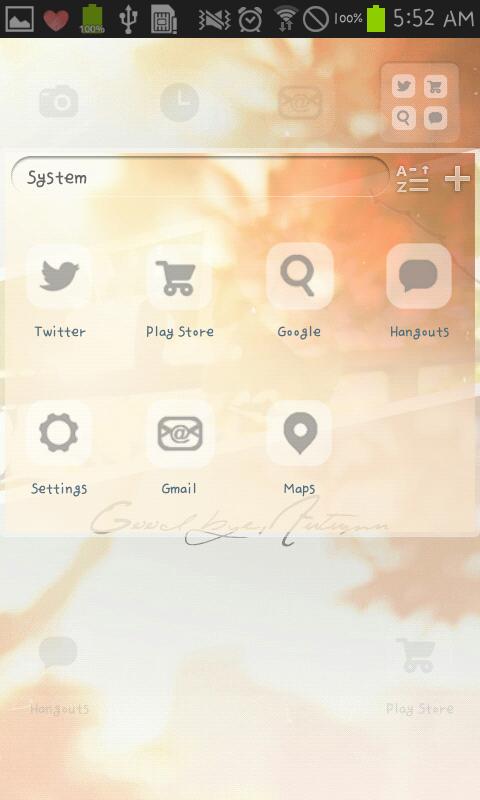 Good bye autumn launcher theme