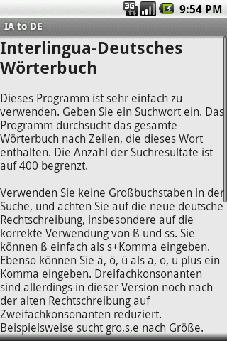 Interlingua to German