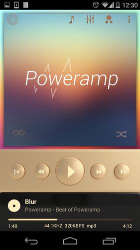 Skin for Poweramp v2 Gold