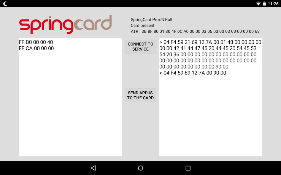SpringCard USB PC/SC Demo
