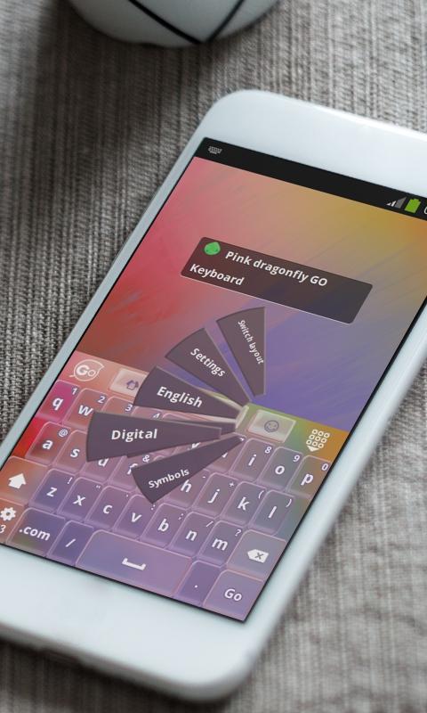 Pink dragonfly Keyboard Theme