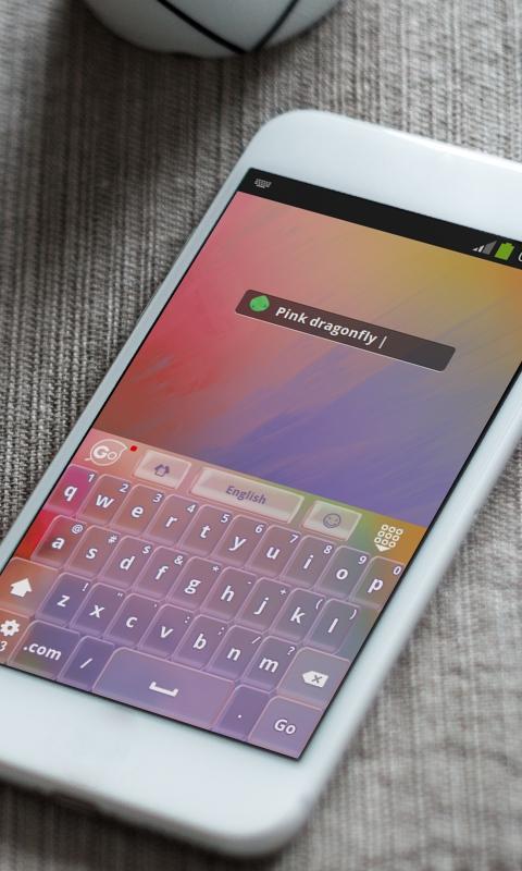 Pink dragonfly Keyboard Theme