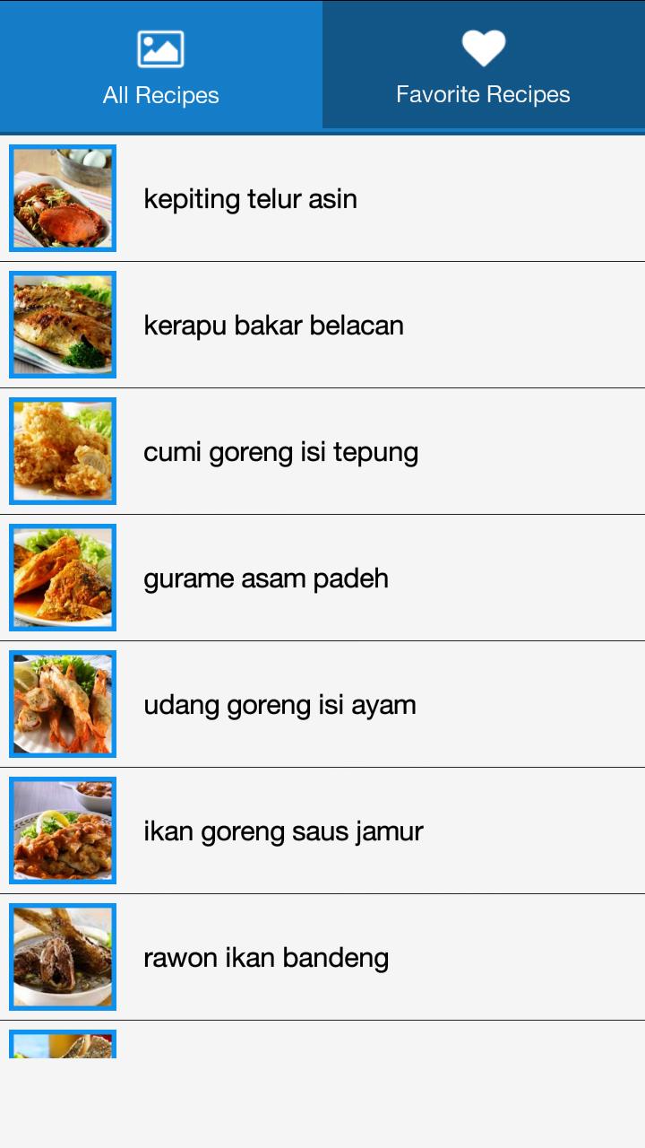 Resep Seafood Pilihan