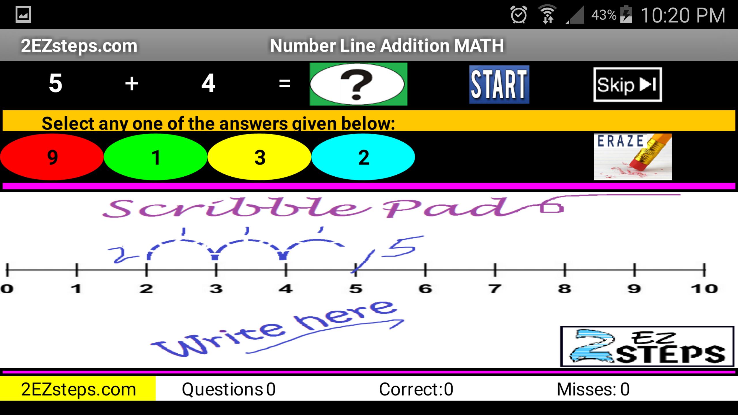 Number line Addition MATH