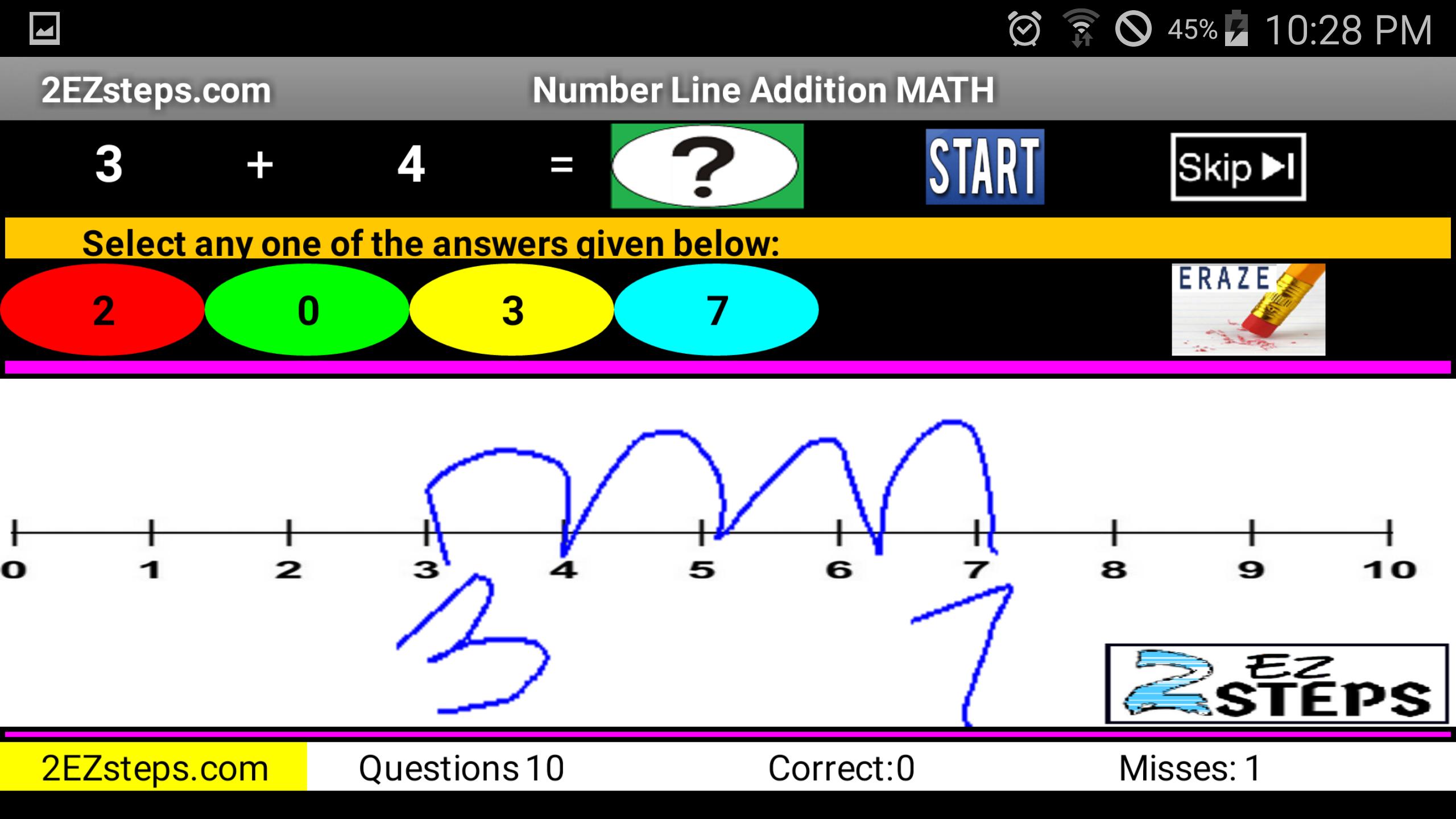 Number line Addition MATH