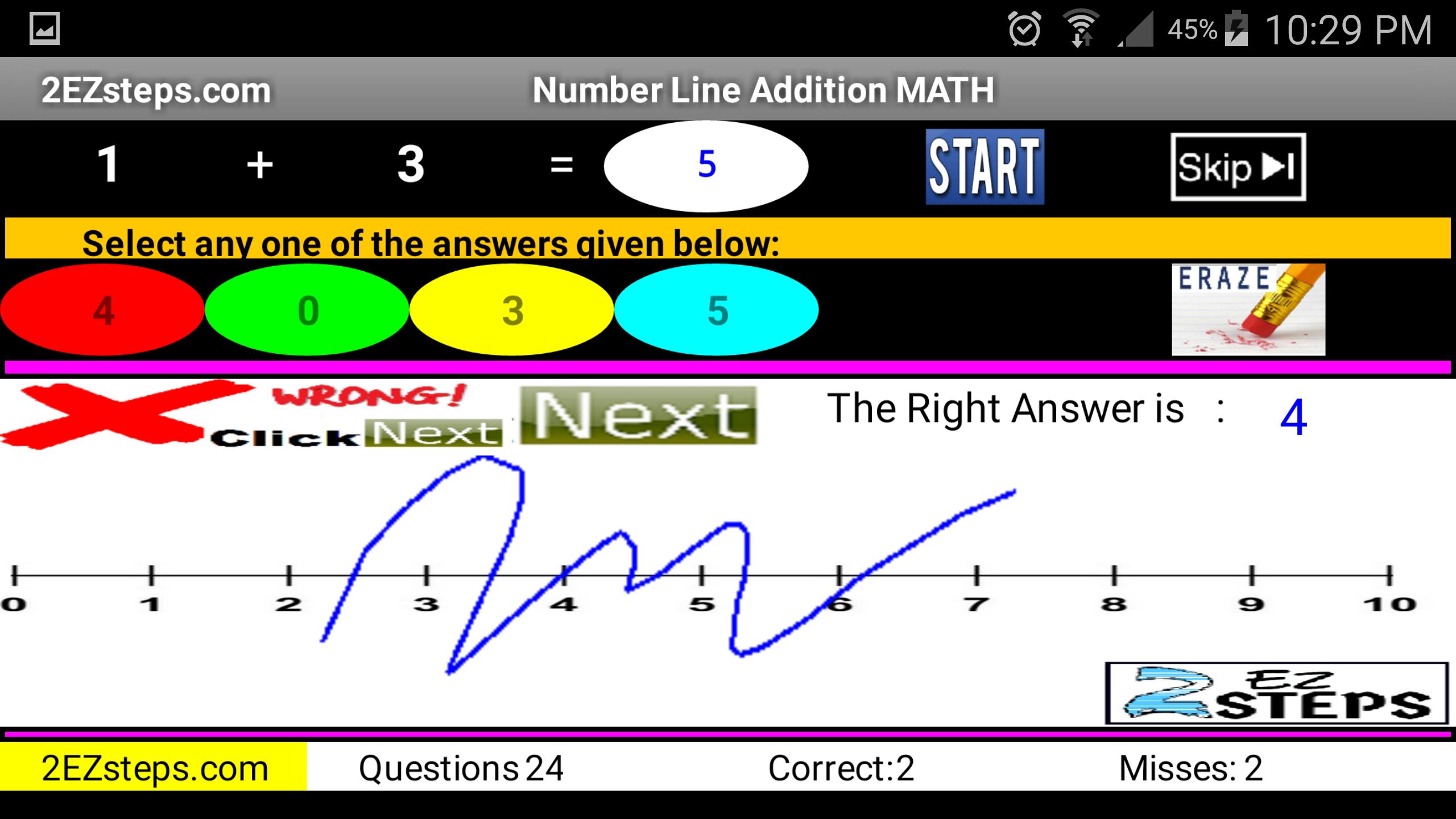 Number line Addition MATH