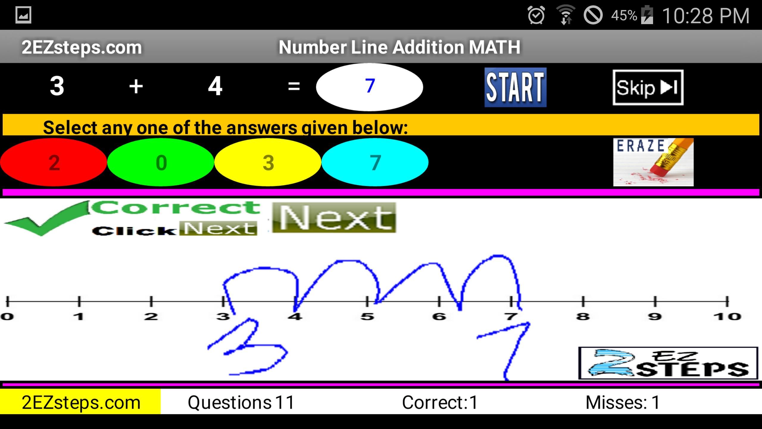 Number line Addition MATH