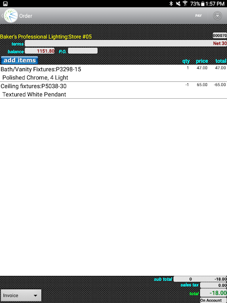 bMobile Sales Invoice