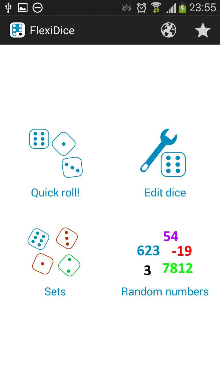 Flexi Dice, custom dice roller