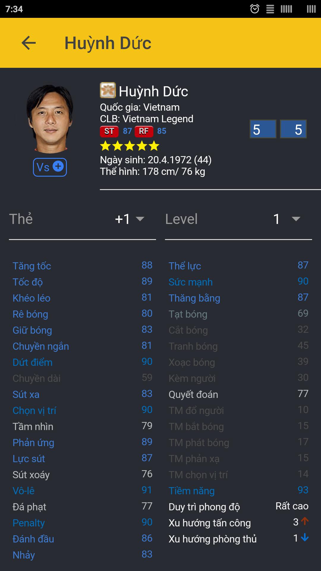 Du lieu cau thu FO3