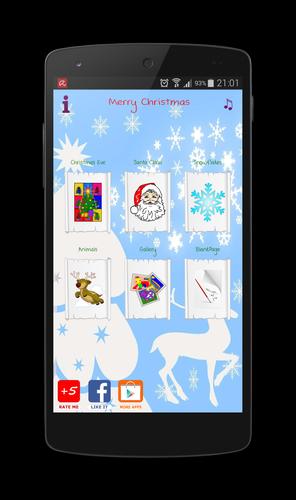 Xmax coloring  santa reindeers