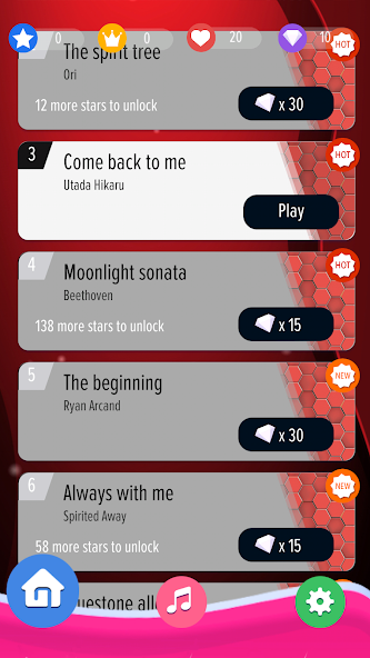 Piano Noir Ladybug Tiles 2
