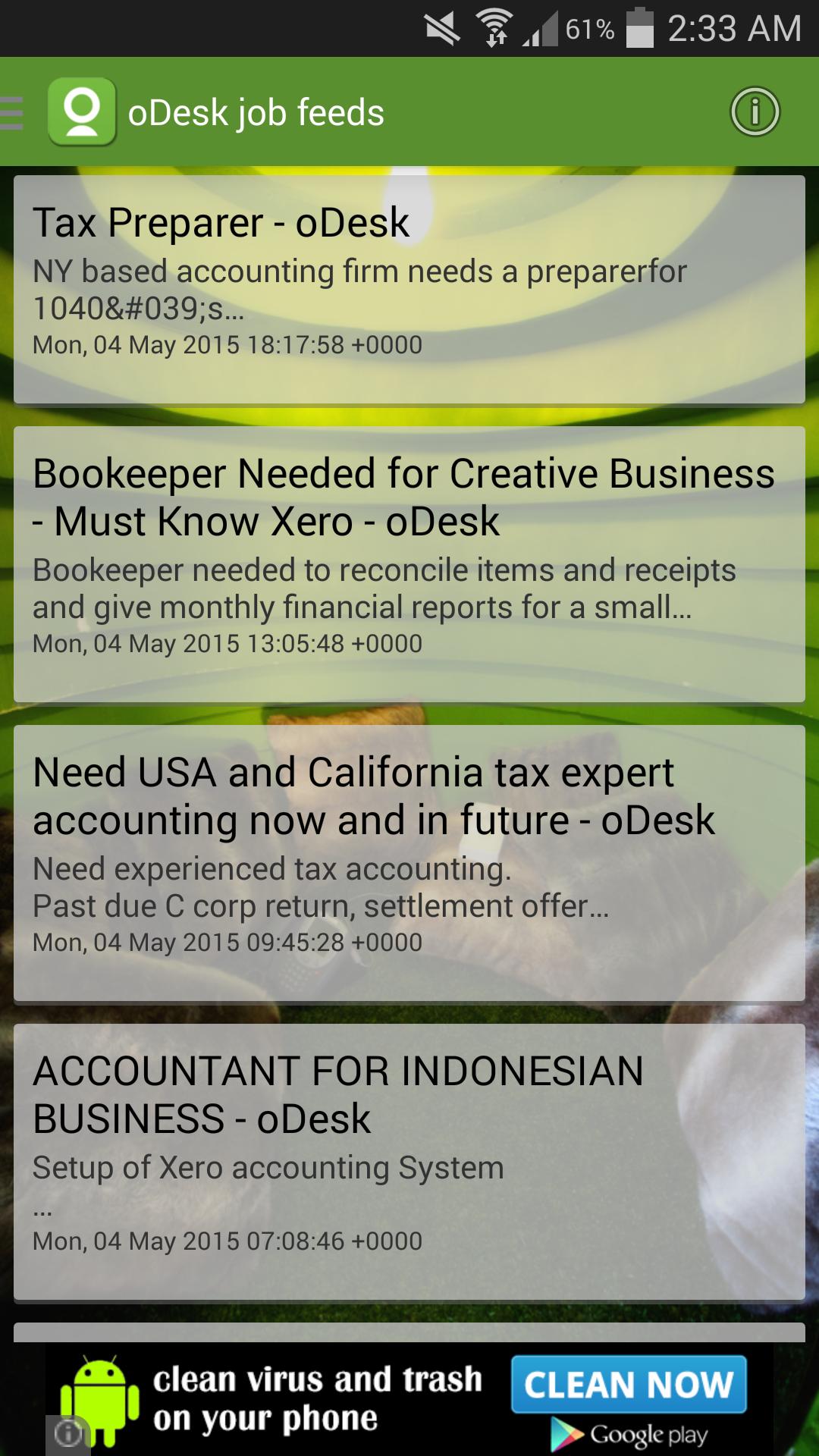 oDesk job feeds