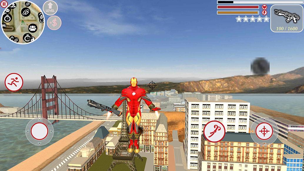 Super Iron Rope Hero - Fighting Gangstar Crime