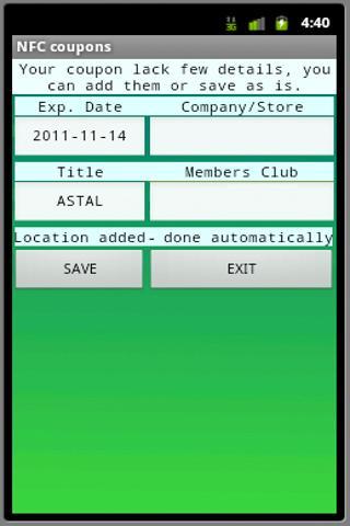 NFC coupons