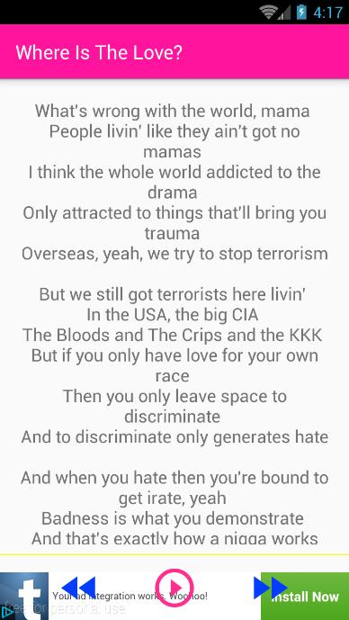 Black Eyed Peas Songs
