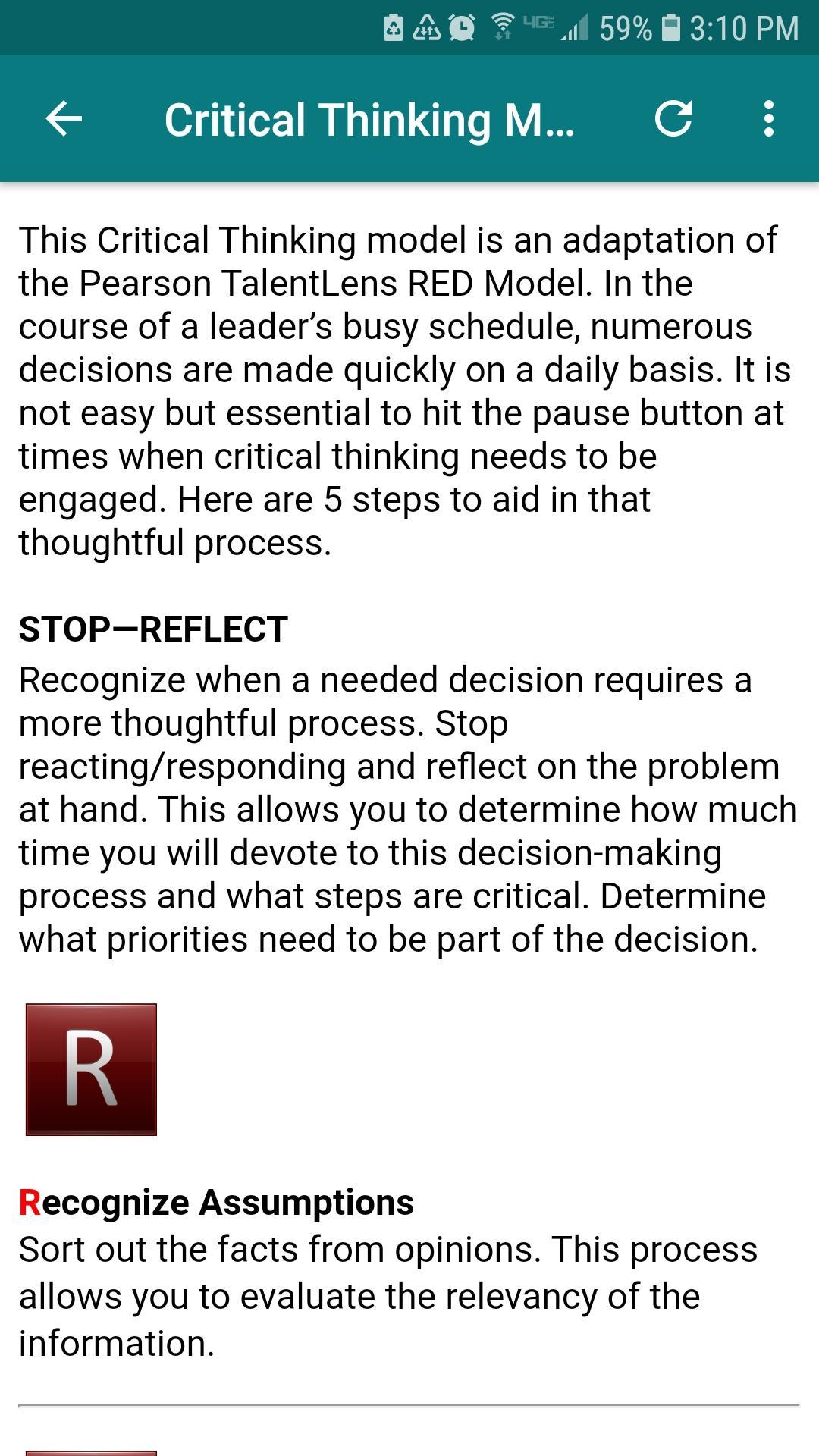 Critical Thinking