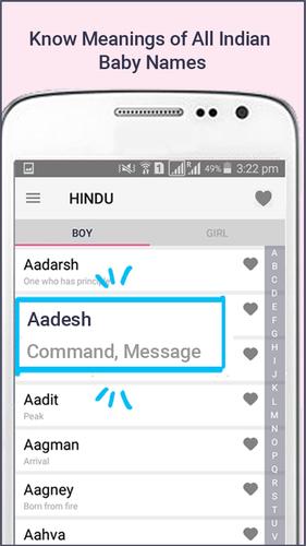 Indian Hindu Baby Boy and Girl Names