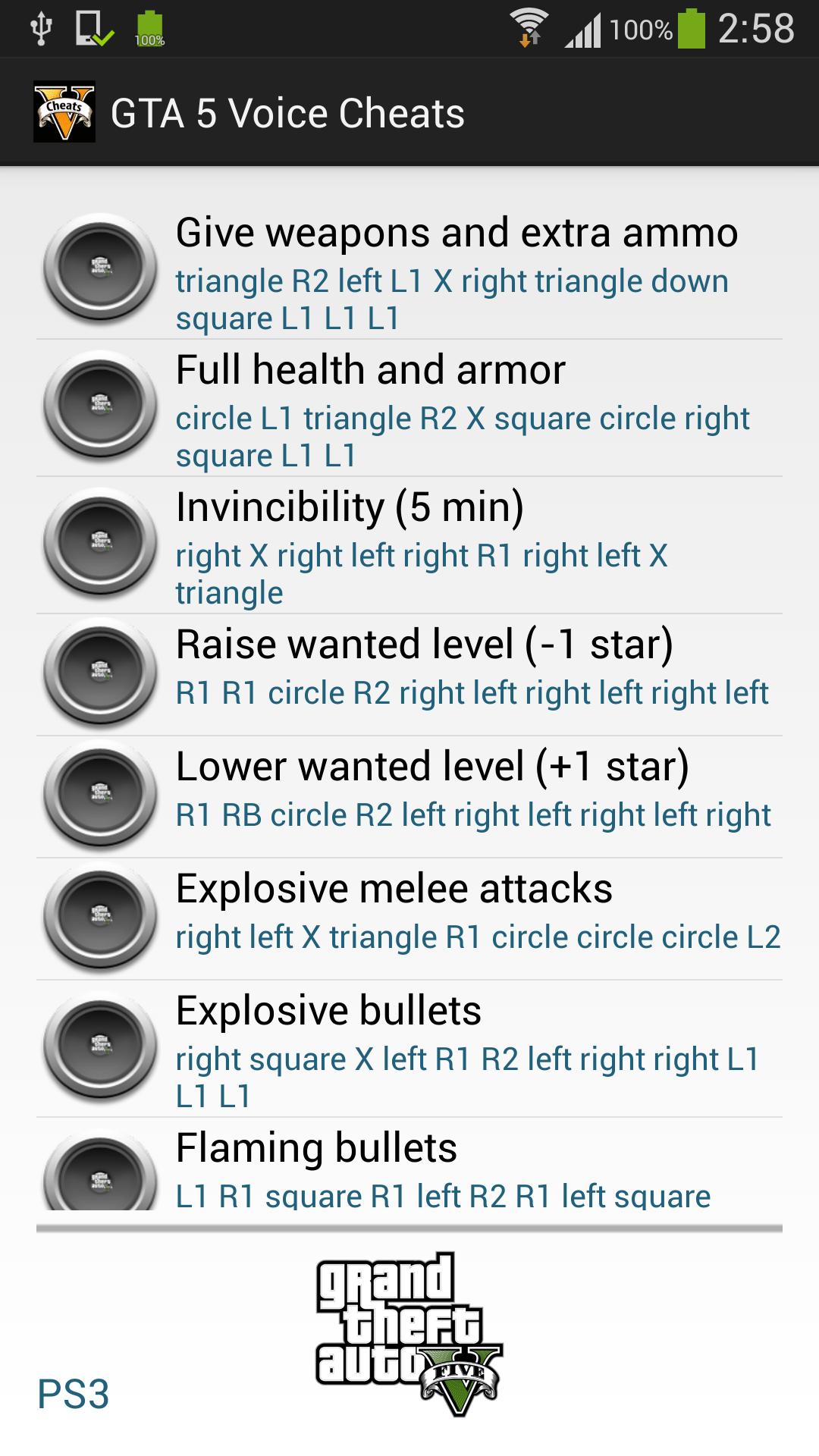 GTA5 Voice Cheats
