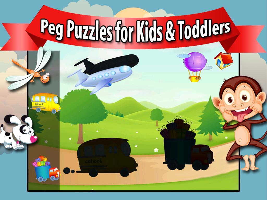 Peg Puzzles for Kids & Toddler