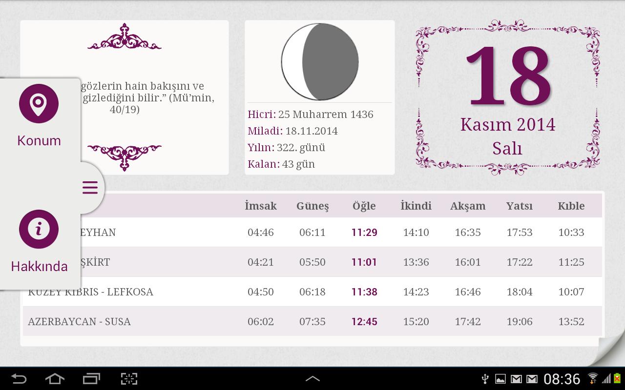 Diyanet Takvimi