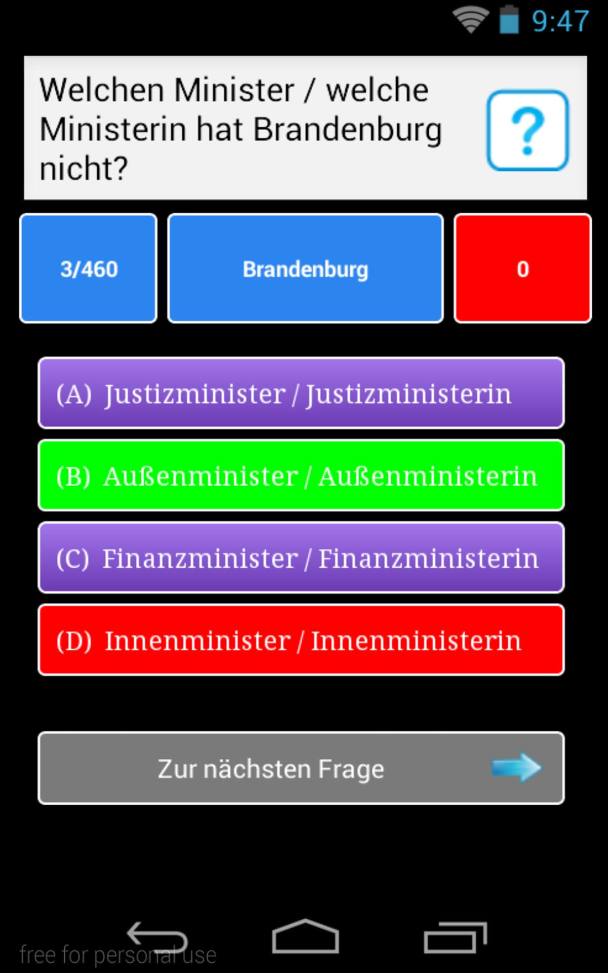 Citizenship Test Germany 2016