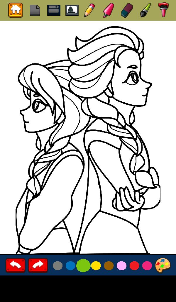Paint and Coloring Frozen