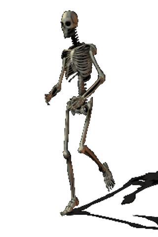 skeleton James running