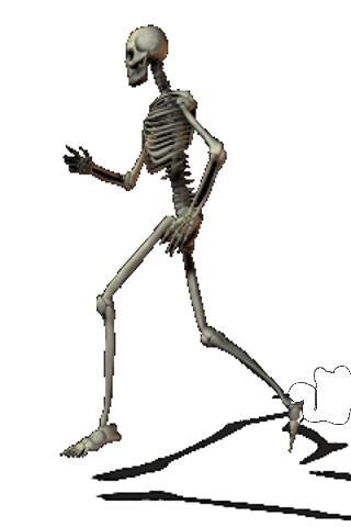 skeleton James running