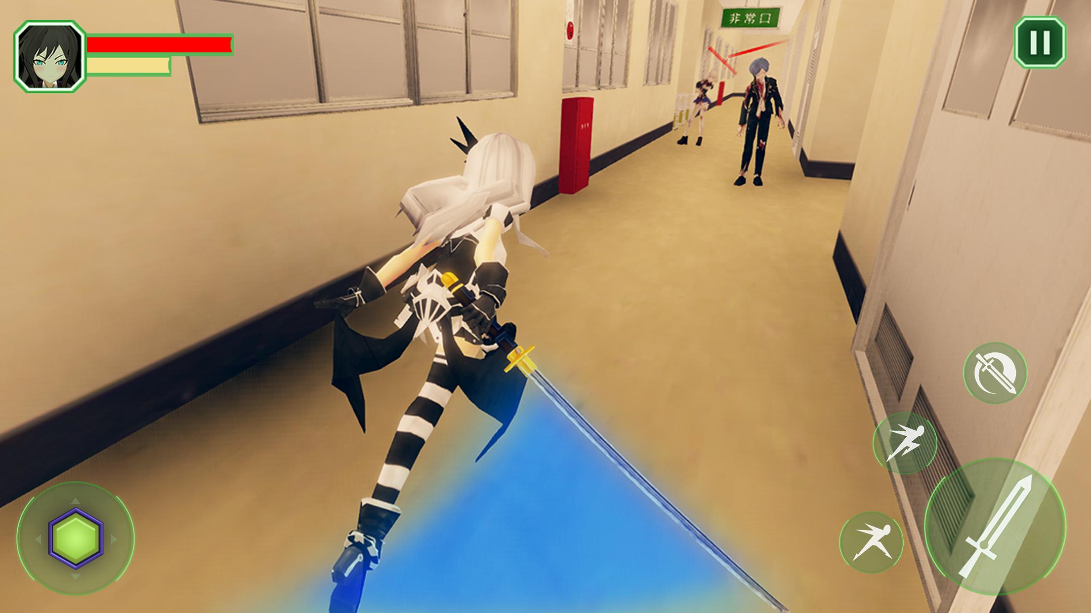 High School Girls-Anime Sword Fighting Games 2018