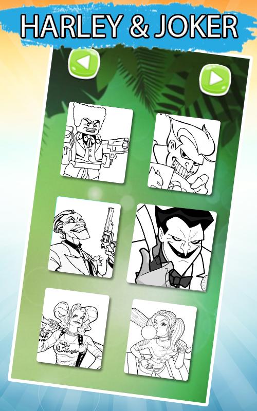 Harley & joker squad coloring