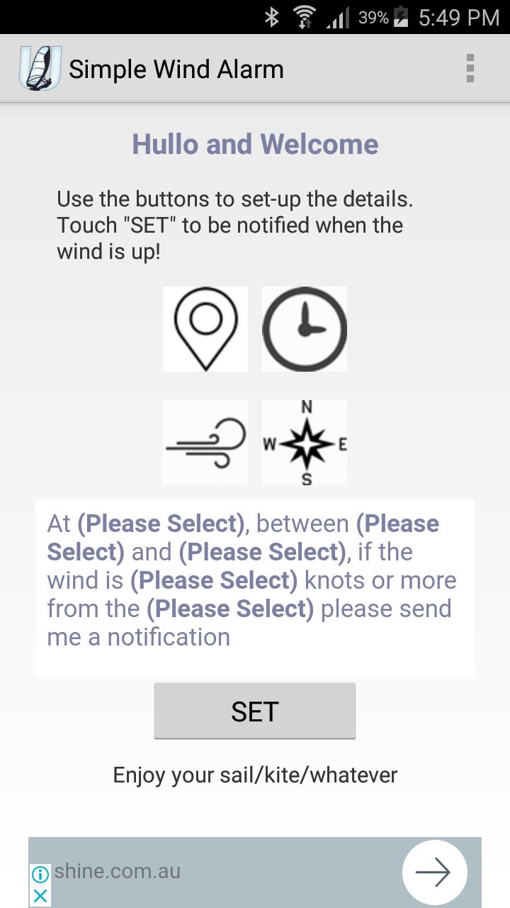 Simple Wind Alarm