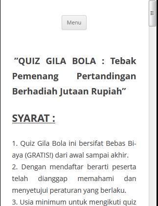 Kuis Tebak Skor