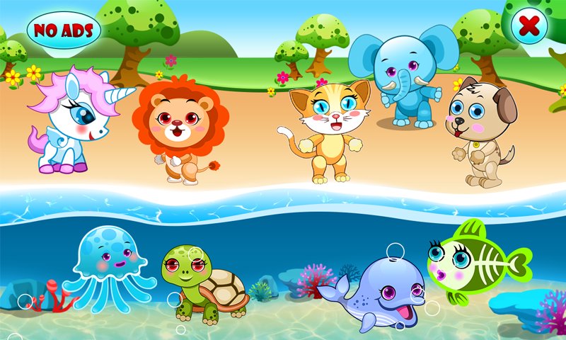 Animal jigsaw, fruit jisaw