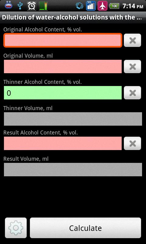 Spirit Calculator
