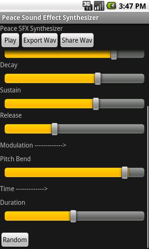 Peace Sound Effect Synthesizer