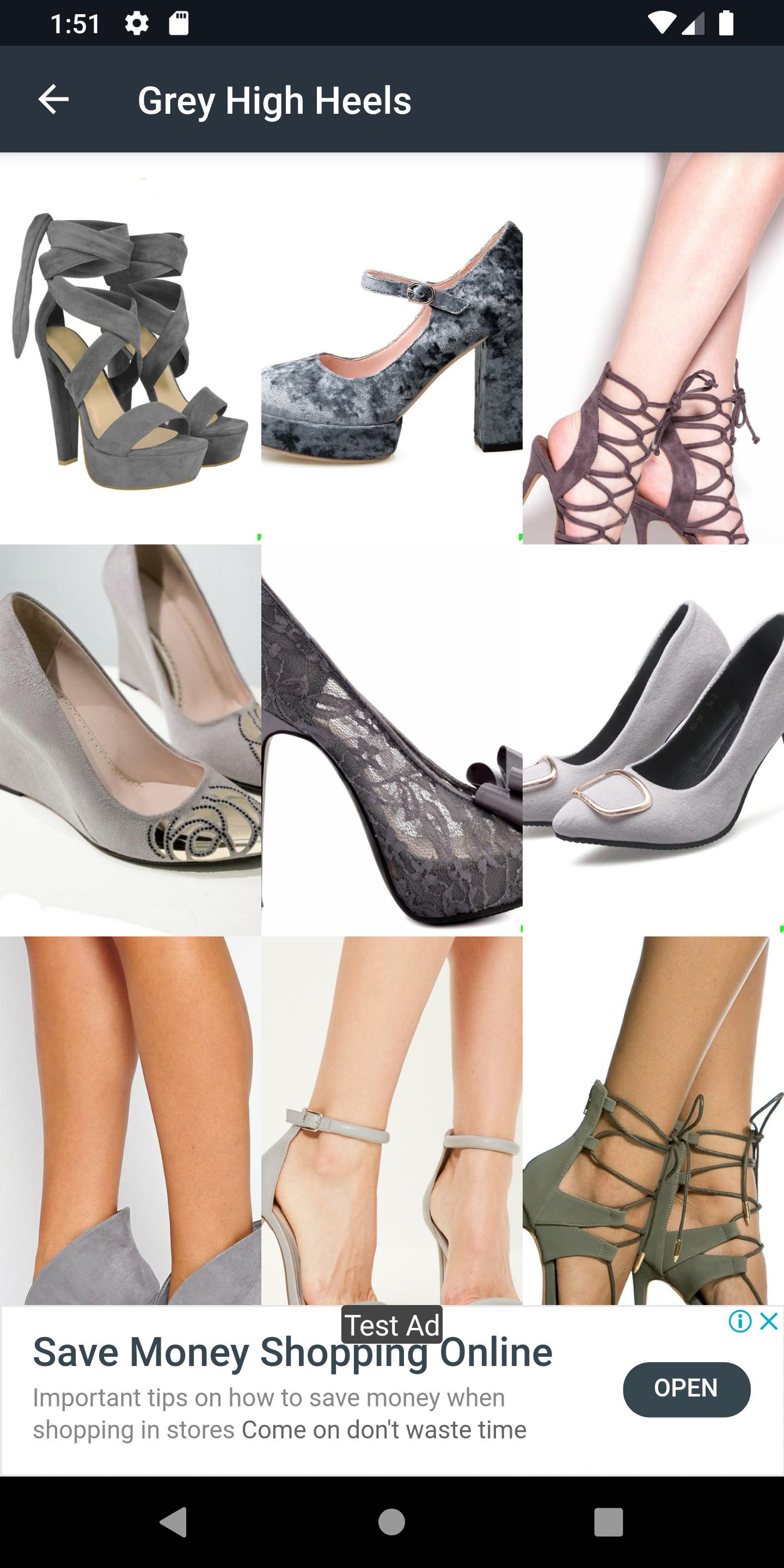 Grey High Heels