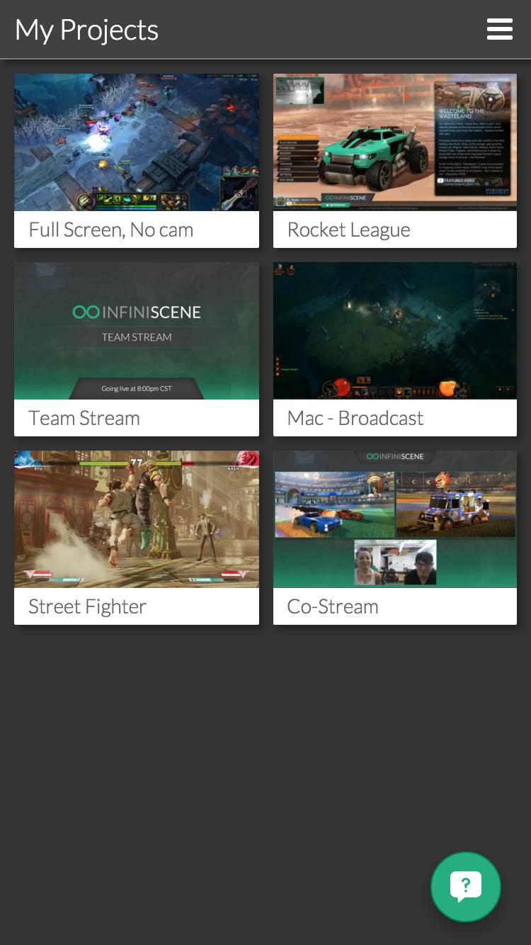 Infiniscene Broadcast Control