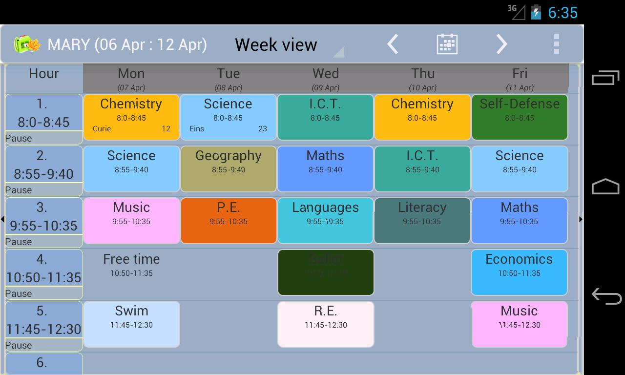 Family Timetable