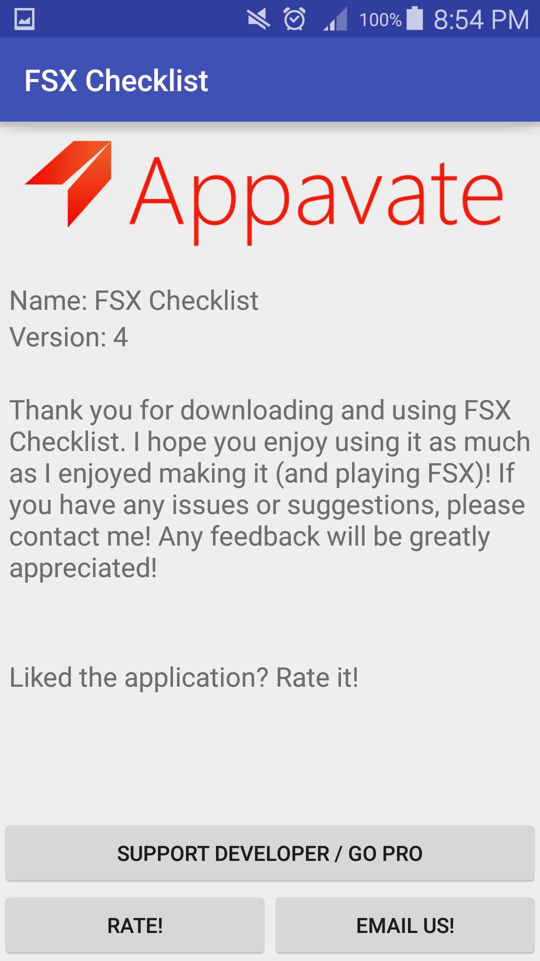 FSX Checklist