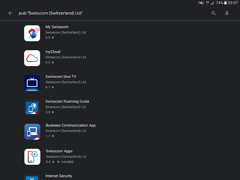Swisscom Apps