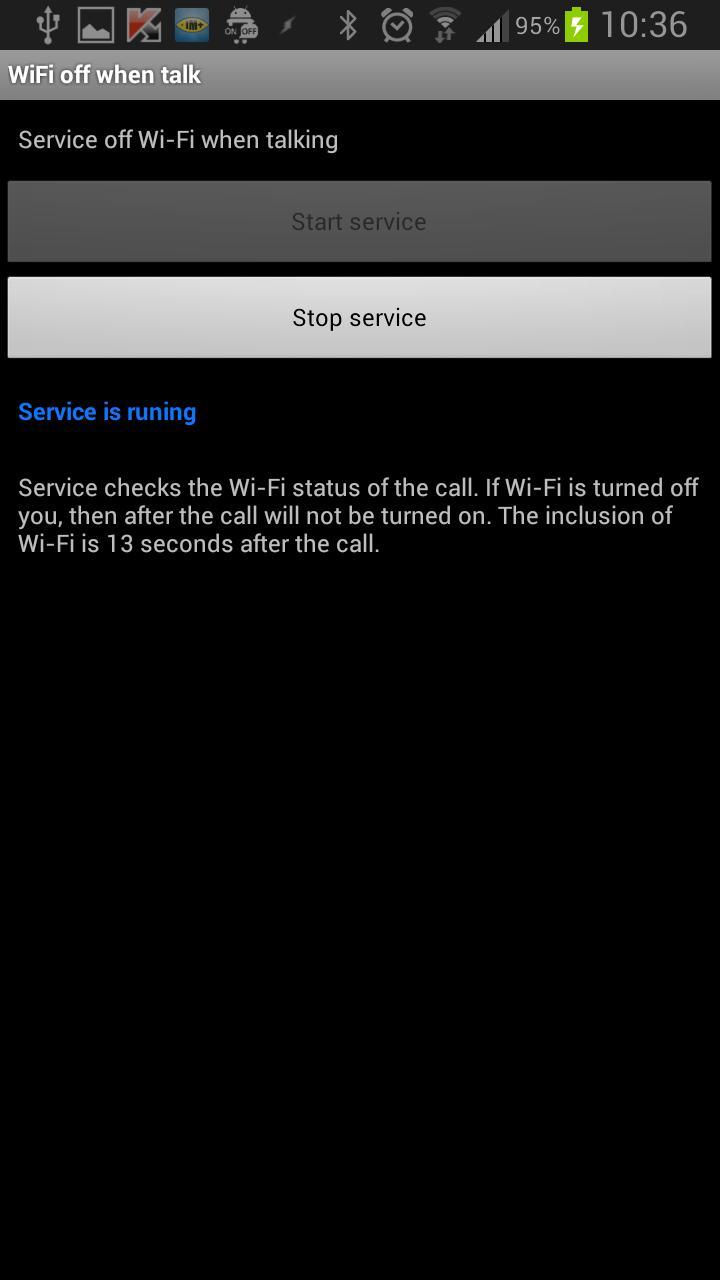 WiFi off when talk