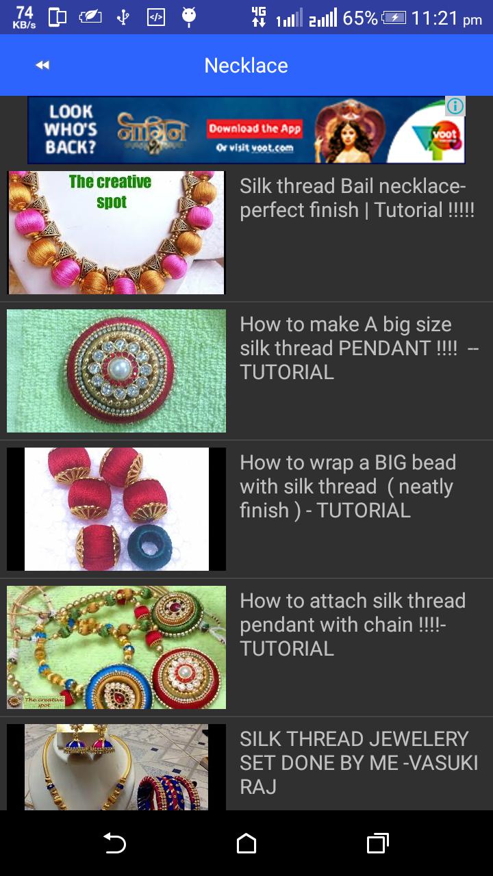 Silk Thread Jewellery Making