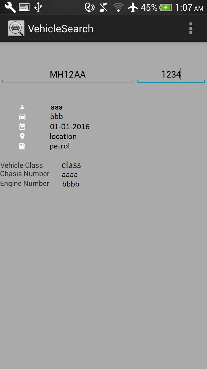 Vehicle Search