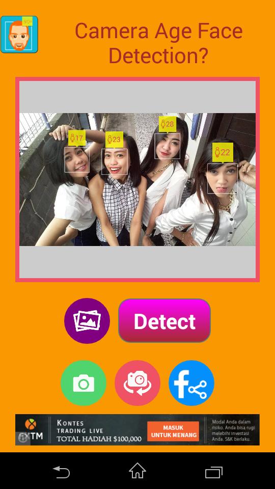 Camera Age Face Detection