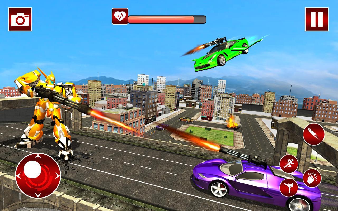 Real Flying Car Transformation Robot Simulator