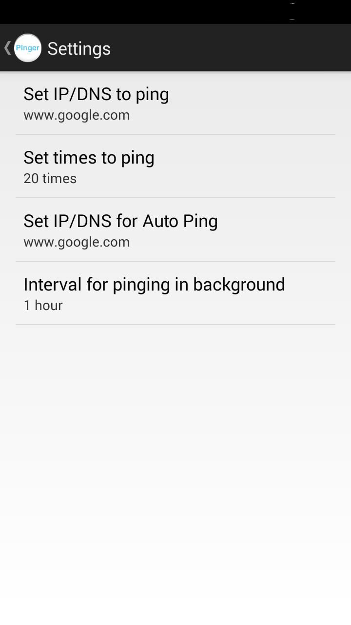 Send network pings